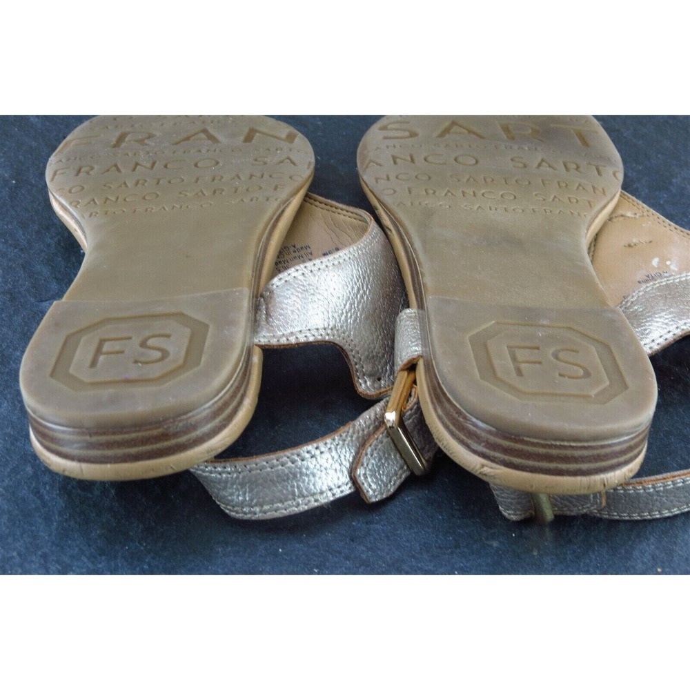 Franco Sarto Sz 6.5 M Champagne‎ Thong Synthetic Women Sandals Gita - Picture 6 of 7